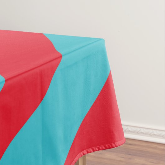 Tablecloth rood en blauw tafelkleed (Voorbeeld)