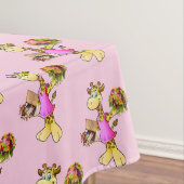 Tablecloth Roze Giraffe Floral Tafelkleed (Voorbeeld)