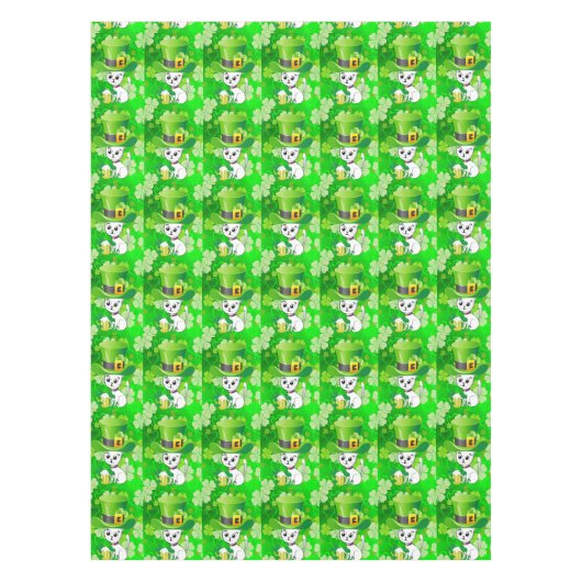 Tablecloth Saint Patrick's Day Cat Beer Tafelkleed (Voorkant)