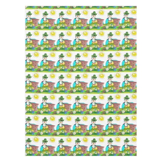 Tablecloth Saint Patrick's Day Penguin Tafelkleed (Voorkant)