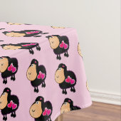 Tablecloth Sheep Pink Hearts Tafelkleed (Voorbeeld)