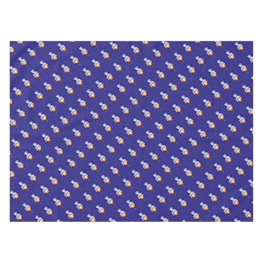 Tablecloth star angels die blauw bidden tafelkleed (Voorkant (Horizontaal))