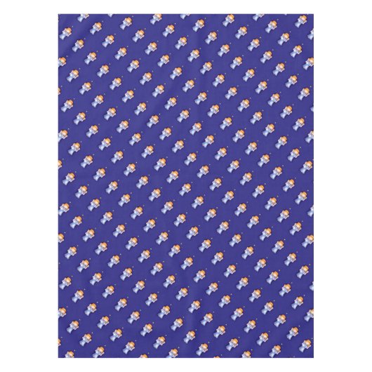 Tablecloth star angels die blauw bidden tafelkleed (Voorkant)