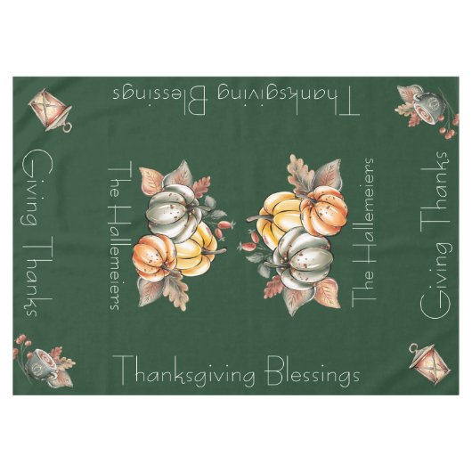 Tablecloth Thanksgiving Blessors op maat Tafelkleed (Voorkant (Horizontaal))