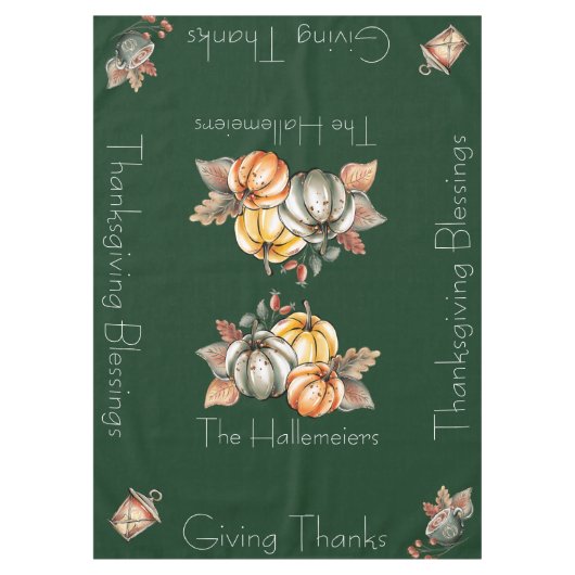 Tablecloth Thanksgiving Blessors op maat Tafelkleed (Voorkant)