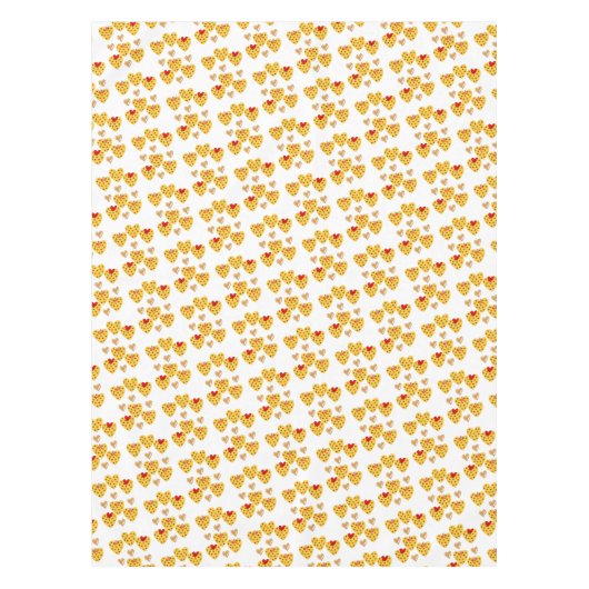 Tablecloth Valentijnsdag Geel hart Tafelkleed (Voorkant)