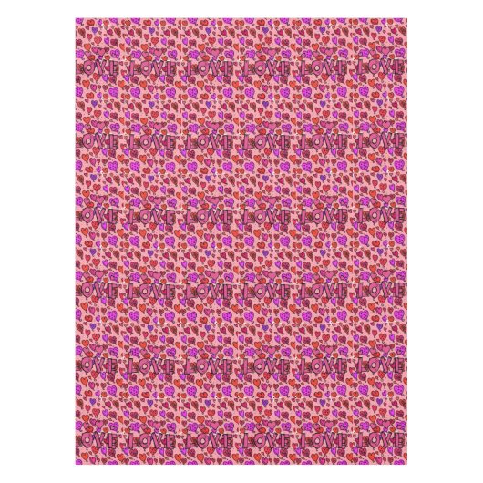 Tablecloth Valentijnsdag Love Tafelkleed (Voorkant)