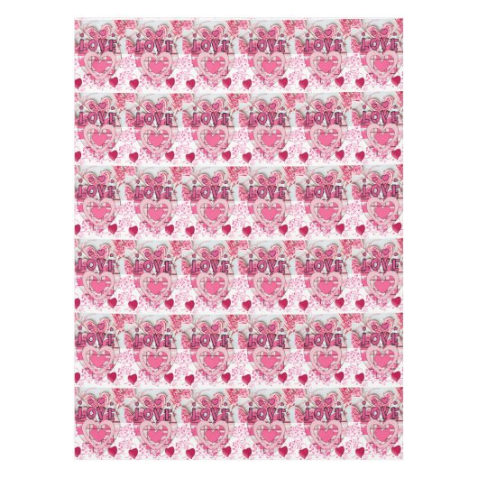 Tablecloth Valentijnsdag Love Tafelkleed (Voorkant)