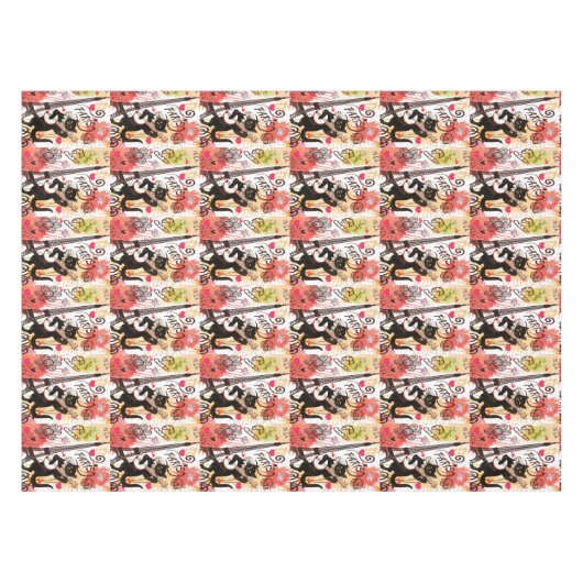 Tablecloth Valentijnsdag Paris Frankrijk Tafelkleed (Voorkant (Horizontaal))