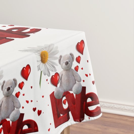 Tablecloth Valentijnsdag Teddy Bear Tafelkleed (Voorbeeld)