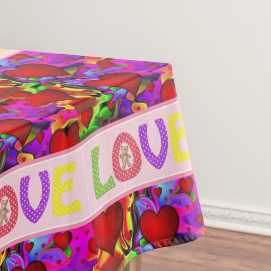 Tablecloth Valentijnsdag Teddy Bear Tafelkleed (Voorbeeld)