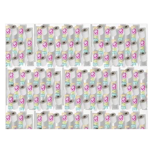 Tablecloth Valentijnsdag Toilet Paper Love Tafelkleed (Voorkant (Horizontaal))