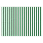 Tablecloth van witte en groene strepen tafelkleed (Voorkant (Horizontaal))