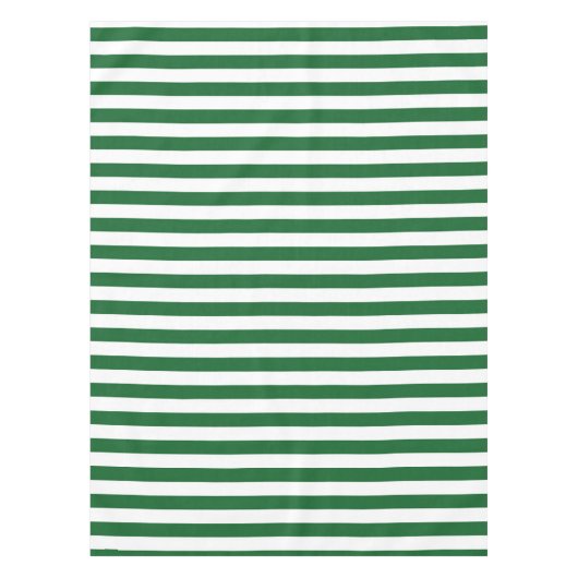 Tablecloth van witte en groene strepen tafelkleed (Voorkant)