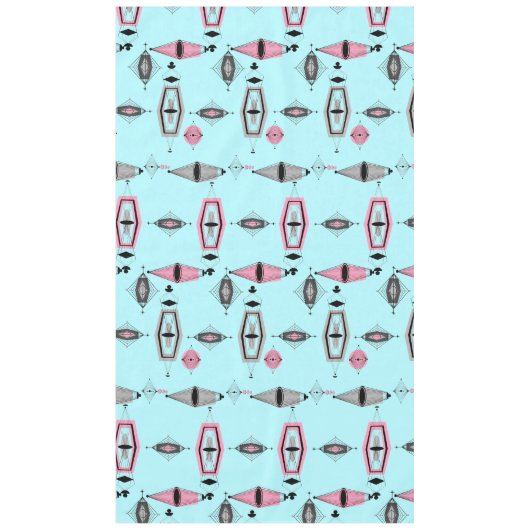 Tablecloth voor atoomroze en grijze patroonpatrone tafelkleed (Voorkant)