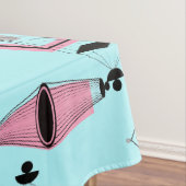 Tablecloth voor atoomroze en grijze patroonpatrone tafelkleed (Voorbeeld)