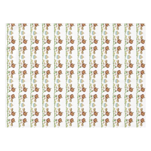 Tablecloth White Ants Apple Pie Butterfly Floral Tafelkleed (Voorkant (Horizontaal))