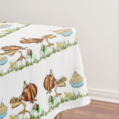 Tablecloth White Ants Apple Pie Butterfly Floral Tafelkleed (Voorbeeld)