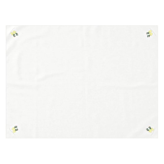 Tablecloth White Cactus Yellow Tafelkleed (Voorkant (Horizontaal))