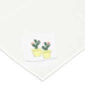 Tablecloth White Cactus Yellow Tafelkleed (Gekanteld)