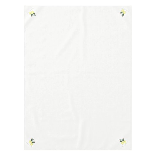 Tablecloth White Cactus Yellow Tafelkleed (Voorkant)