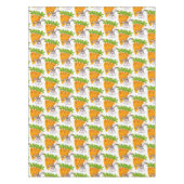 Tablecloth White Carrots Rabbit Tafelkleed (Voorkant)