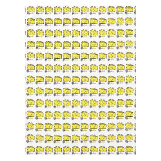 Tablecloth White Cheese Muis Geel Tafelkleed (Voorkant)