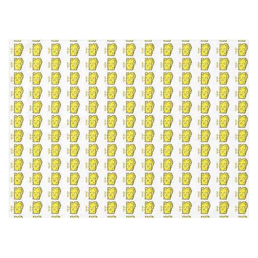 Tablecloth White Cheese Yellow Tafelkleed (Voorkant (Horizontaal))