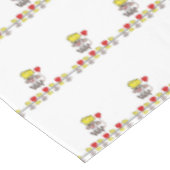 Tablecloth White Cheesy Hearts Yellow Tafelkleed (Gekanteld)
