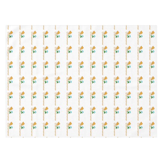 Tablecloth White Frog Ribbit Style Pushroom Tafelkleed (Voorkant (Horizontaal))