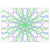 Tablecloth, White Green Kaleidoscope Flower Tafelkleed (Voorkant (Horizontaal))