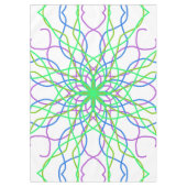 Tablecloth, White Green Kaleidoscope Flower Tafelkleed (Voorkant)