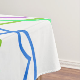 Tablecloth, White Green Kaleidoscope Flower Tafelkleed