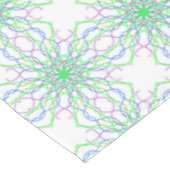 Tablecloth, White Green Kaleidoscope Flower Tafelkleed (Gekanteld)