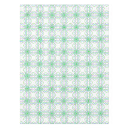 Tablecloth, White Green Kaleidoscope Flower Tafelkleed