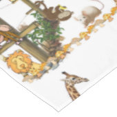 Tablecloth White Lion Tiger Monkey Giraffe Tafelkleed (Gekanteld)