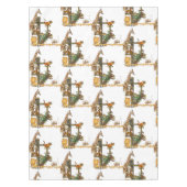 Tablecloth White Lion Tiger Monkey Giraffe Tafelkleed (Voorkant)