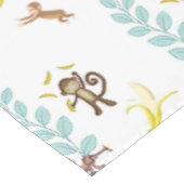 Tablecloth White Monkey Bananas Leaves Tafelkleed (Gekanteld)