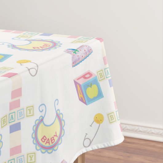 Tablecloth White New Baby Shower Tafelkleed (Voorbeeld)