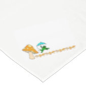 Tablecloth White Ribbit Style, kikker paddenstoel Tafelkleed (Gekanteld)