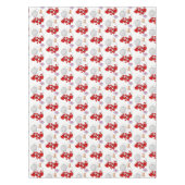 Tablecloth White Sheep Red Hearts Kitten Tafelkleed (Voorkant)