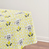 Tablecloth Yellow White Sheep Sun Clouds Tafelkleed (Voorbeeld)