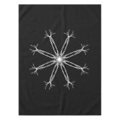 Tablecloth, zwart en wit, Kaleidoscoop ventilator Tafelkleed (Voorkant)