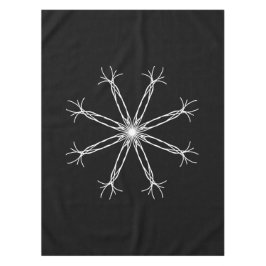 Tablecloth, zwart en wit, Kaleidoscoop ventilator Tafelkleed