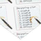 TABLECLOTHEN - VODKA SHOPPT LIST TAFELKLEED (Gekanteld)