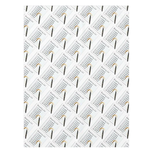 TABLECLOTHEN - VODKA SHOPPT LIST TAFELKLEED (Voorkant)