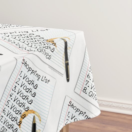 TABLECLOTHEN - VODKA SHOPPT LIST TAFELKLEED (Voorbeeld)