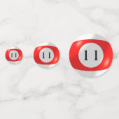 Tablefetti - Biljart en 11 bal Confetti (Achterkanten)
