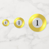 Tablefetti - Biljart en 1 bal Confetti (Achterkanten)