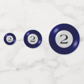 Tablefetti - Biljart en 2 bal Confetti (Achterkanten)